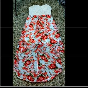 Strapless Flower Dress